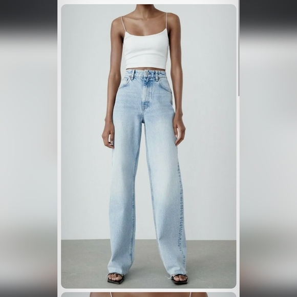 ZARA - HiRise Wide Leg Jeans - Picture 1 of 12